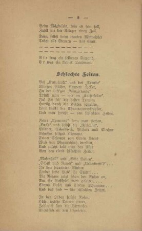 Schlechte Zeiten