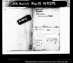 Der vormalige Amtsvogt Siegebald Friedrich Reuter in Greetsiel als Autionator in Stickhausen, Weener und Aurich