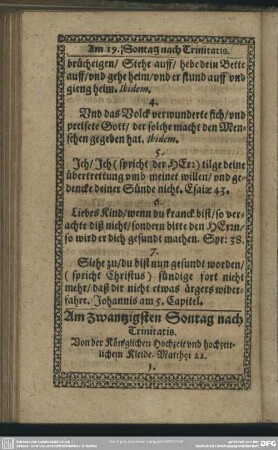 Am zwantzigsten Sontag nach Trinitatis