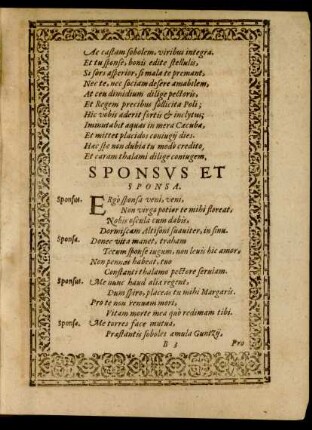 Sponsus Et Sponsa.