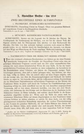X. Rheinischer Meister. Um 1510