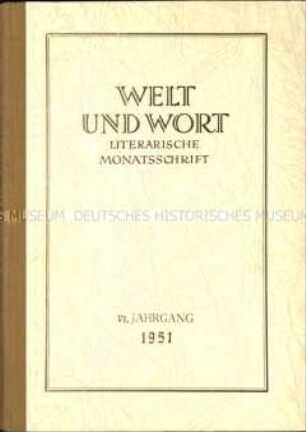Literarische Monatsschrift. 6. Jg. 1951