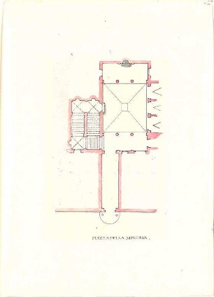 Gärtner, Friedrich von; Rom (Italien); Piazza della Minerva - Grundriss