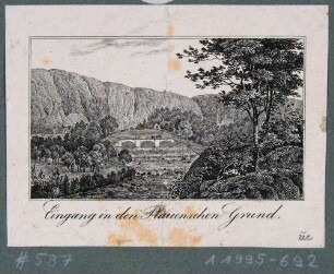 Der Plauensche Grund mit der Hegereiterbrücke nach Süden
