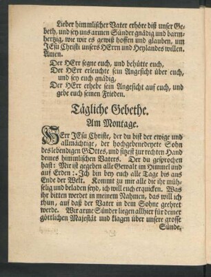 Tägliche Gebethe