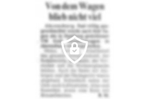 Von dem Wagen blieb nicht viel