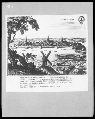 Stralsund: Ansicht der Stadt und Wehranlage