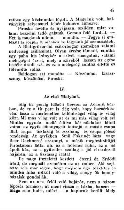 IV. Az első Miatyánk.