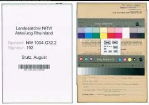 Entnazifizierung August Stutz , geb. 26.11.1882 (Steuerhelfer)