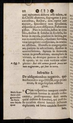 98-101, Instructio I