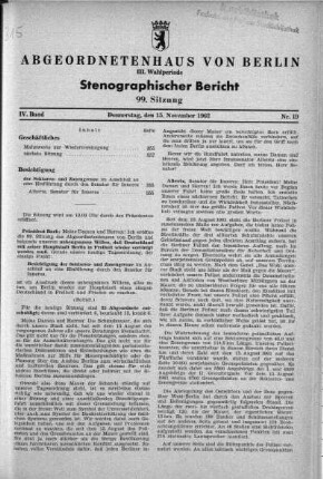 Nr. 19 (99), 15. November 1962
