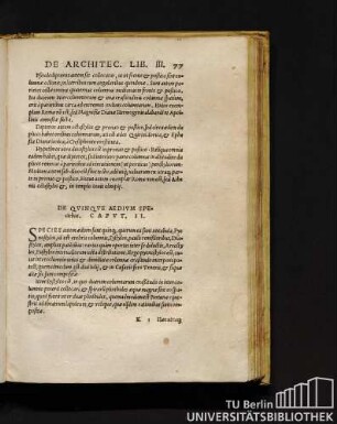 De Quinque Aedium Speciebus. Caput II.