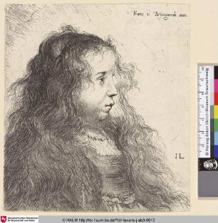 [Brustbild eines jungen Mädchens nach rechts; Bust of a young girl, facing right]