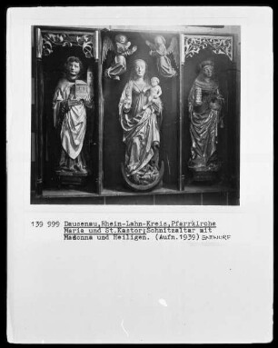 Marienaltar — Mondsichelmadonna mit den Heiligen Kastor und Maria Magdalena
