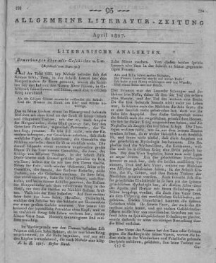 Literarische Analekten