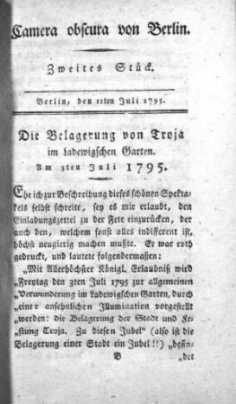 Zweites Stück, den 11. Juli 1795