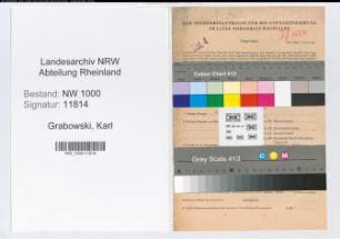 Entnazifizierung Karl Grabowski, geb. 28.01.1912 (Vers.Angest.)