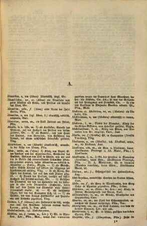 Handwörterbuch der lateinischen Sprache : mit besonderer Rücksicht auf Lateinische Schulen, Gymnasien und Lyceen, 1,[2]. Verzeichniß der geographischen, mythologischen und geschichtlichen Namen als Anhang zu dem ersten Theile des Handwörterbuches der lateinischen Sprache