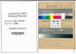 Entnazifizierung Heinrich Binsfeld , geb. 13.04.1900 (Finanzbeamter)