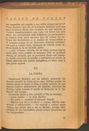 VII - La carta