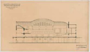 Thiersch, Friedrich von; Frankfurt / Main (Hessen); Festhalle - Großer Konzertsaal (Längsschnitt)