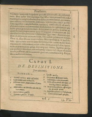 Caput I. De Definitione Iuramenti.