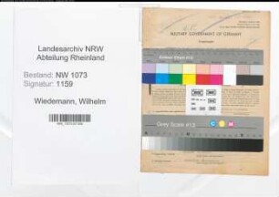Entnazifizierung Wilhelm Wiedemann , geb. 03.09.1899 (Kraftfahrer)