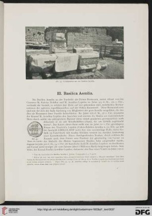 III: Basilica Aemilia