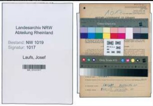 Entnazifizierung Josef Laufs , geb. 08.05.1903 (Schaffner)