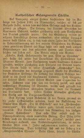Katholischer Gesangsverein Cäcilia