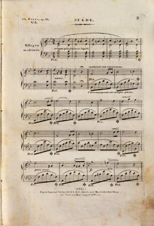 Chansons d'amour : pour le piano ; oeuvre 13, 5. Suéde