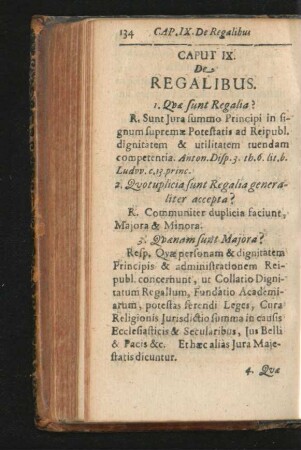 Caput IX. De Regalibus.