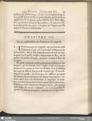 Chapitre III. De la construction des Fourneau de coupelle
