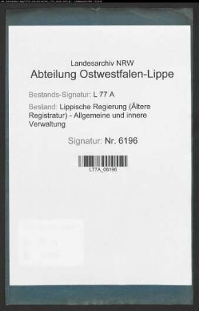Blattern im Amt Lipperode