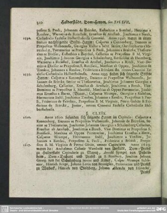 [Halberstädt. Dom-Herren. Sec. XVII.]