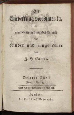 T.3: Die Entdekkung von Amerika. Dritter Theil