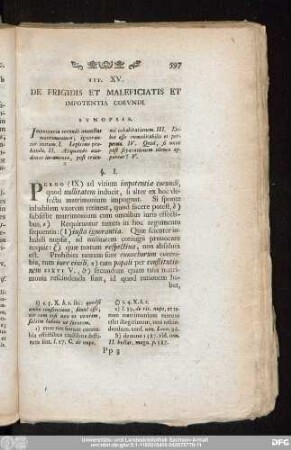Tit. XV. De Frigidis Et Maleficiatis Et Impotentia Coeundi.