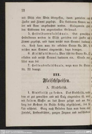 III. Fleischspeisen