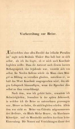Vorbereitung zur Reise