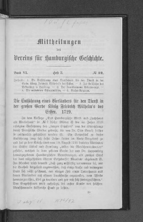 Die Entführung eines Vierländers für den Dienst in der großen Garde König Friedrich Wilhelm's des Ersten. 1729.