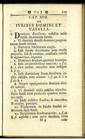 Cap. XVII. De iuribus domini et vasalli.