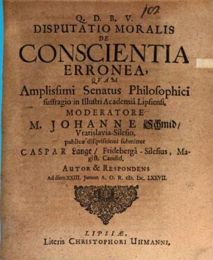Disp. mor. de conscientia erronea