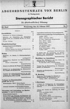 Nr. 3 (53), 21. Februar 1957