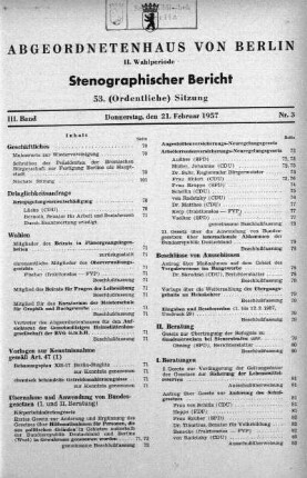 Nr. 3 (53), 21. Februar 1957
