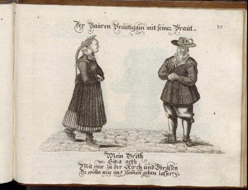35. Der Bauren Bräutigam mit seiner Braut.