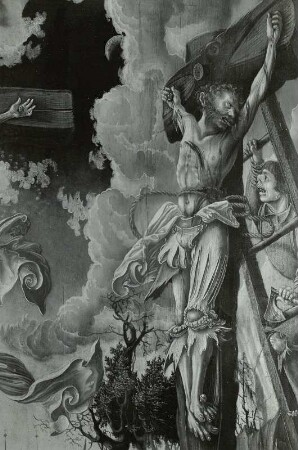 Epitaph für Valentin Schmidburg mit Kreuzigung Christi aus der Nikolaikirche Leipzig