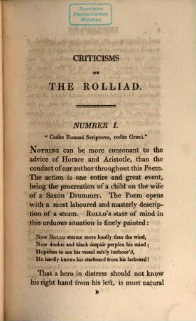 The Rolliad : in two parts ; Probationary odes for the Laureats hip. and Political Eclogues and Miscellanies ; with criticisms and illustrations