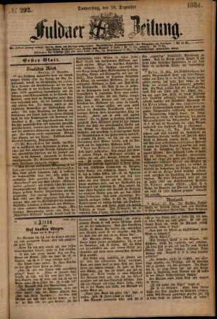 Ausgabe vom Donnerstag, den 18. Dezember 1884.