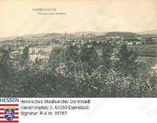 Hirschberg im Riesengebirge, Panorama vom Hausberg