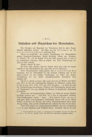 1. Teil: Ursachen und Anzeichen der Revolution